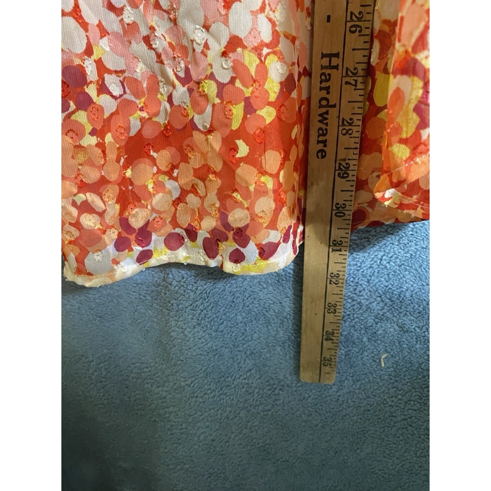 Hope‎ Springs Women's XL Sheer Multi-Color Sunset Boho Top Beach Blouse - Picture 7 of 7
